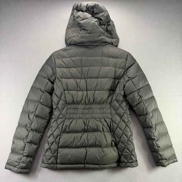 Michael Kors Packable Hooded Puffer Jacket Olive Green Gold Accents Women’s S - Picture 2 of 10